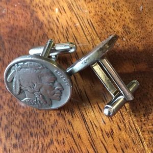 Buffalo nickel cufflinks, men accessories